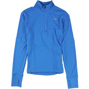 Reebok Womens RE 1/4-Zip Basic T-Shirt, Blue, Small - 1 of 2