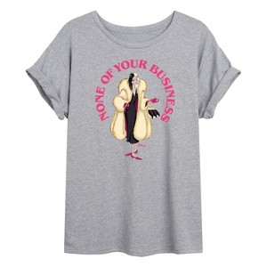 Women's - Disney Villains - None Of Ur Business Oversized Graphic T-Shirt - 1 of 4