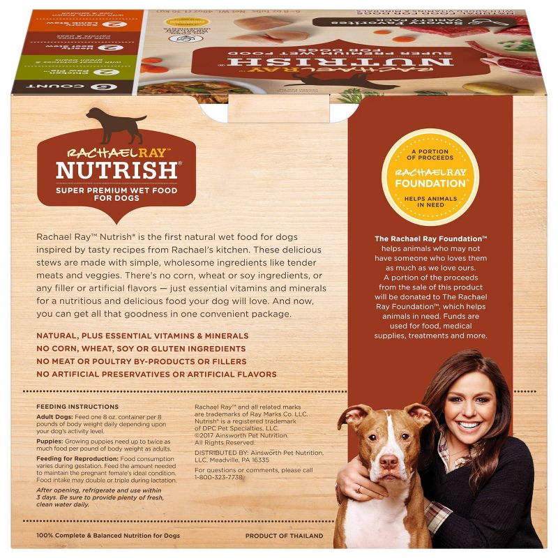 Rachael Ray Nutrish Super Premium Wet Dog Food Healthy Recipes Chicken, Beef, Potato, Carrot &#38; Sweet Potato - 8oz/6ct Variety Pack, 5 of 9