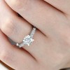 Pompeii3 1 1/2 Ct Lab Created Diamond Ring With Accents 14k White Gold - 3 of 4