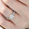 Pompeii3 1 1/2 Ct Lab Created Diamond Ring With Accents 14k White Gold - image 3 of 4