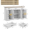 55Inch Large Sideboard Buffet Storage Cabinet, with 3-Drawer and 4 Doors, Buffet cabinets, Farmhouse Coffee Bar Cabinet - 2 of 4