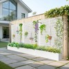 TUYOHW Metal Planter Box with Trellis, Metal Raised Garden Bed with Trellis, Garden Box for Climbing Plants, Flower - 3 of 4
