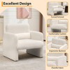 Jojoka Modern Sofa Chair with Arms, Chenille Upholstered Accent Armchair with Waist Pillow for Living Room, Bedroom, Office - 4 of 4