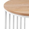 NicBex 18"W Metal End Table with Metal Legs and Grooved Design Side Table Nightstand for Living Room - 3 of 4