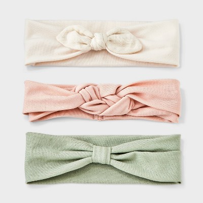 Baby Girls' 3pk Headwrap - Cloud Island™ Green/Pink