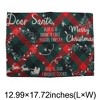 Unique Bargains Christmas Place Mats Diamond-Pattern Wreath Reindeer Sleigh Linen Red Green White 13"x17.7" 2 Pcs - 3 of 4