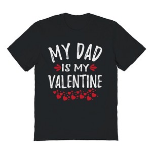Rerun Island Men's My Dad Is My Valentine Short Sleeve Graphic Cotton T-Shirt - 1 of 3