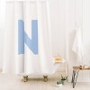 Deny Designs April Lane Art Block Monogram Shower Curtain - 2 of 3