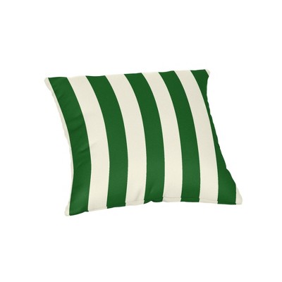 Casual Cushion Stripe Sunbrella Fabric 1-Piece Indoor/Outdoor Square Throw Pillow