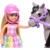 Barbie Chelsea Doll & Horse Toy Set, Includes Helmet Accessory, Doll Bends at Knees to "Ride" Pony - 2 of 4