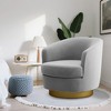 Likepay Velvet Swivel Accent Chair Barrel Chair, 360° Swivel Chair, Makeup Vanity Stool Modern Accent Chair for Living room Bedroom - 2 of 4