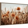 Amanti Art 33"x23" Orange Poppy Field by Treechild Framed Canvas Wall Art Print: Modern Lithograph, Earth Tones - image 2 of 4