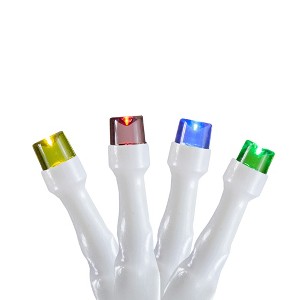 Northlight LED Wide Angle Christmas Lights - Multicolor - 3' White Wire - 10ct - 1 of 2