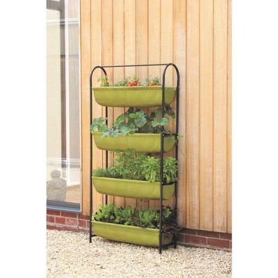 Vigoroot 4-Tier Green Fabric Balcony Garden Planter