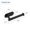 ChicFurnit Bathroom Towel Holder No Drill Stainless Steel Self Adhesive Toilet Paper Holder for Trendy Homes, Black, 6"*4"*3" - 3 of 4