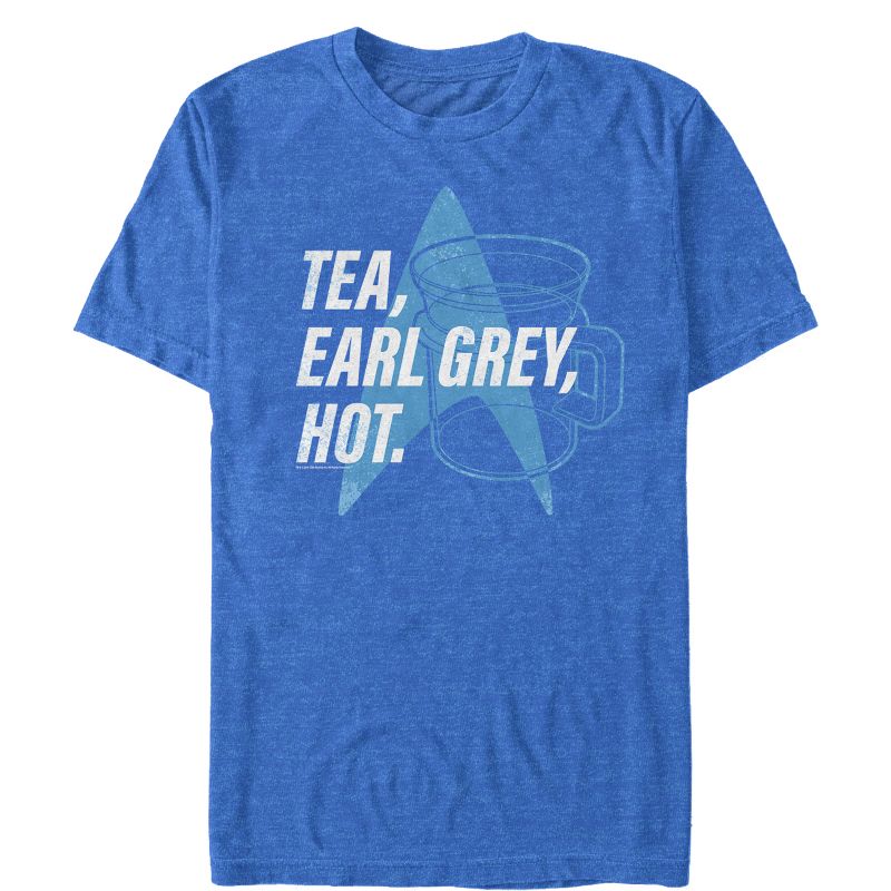 Men's Star Trek: The Next Generation Cup Of Tea Earl Grey Hot, Captain Picard T-Shirt, 1 of 5