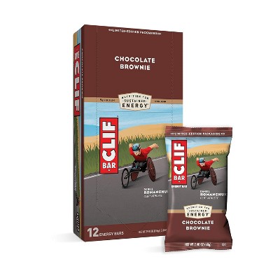Clif bar, Chocolate Brownie, 2.4oz (Pack of 12, Packaging May Vary)