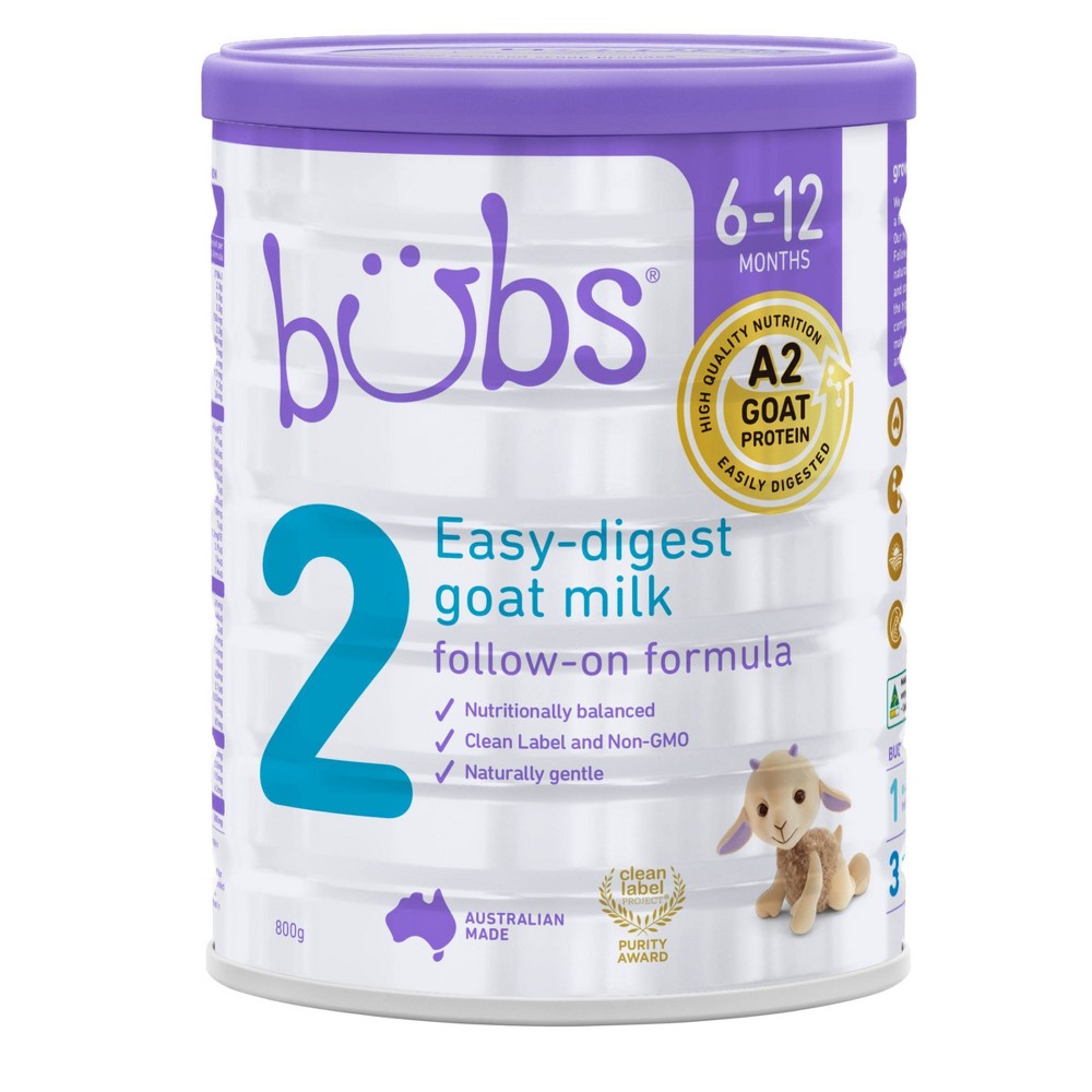 (BBD: 26/05/2024) (6-12 Months) Aussie Bubs Stage 2 Goat Milk Based Powder Infant Formula - 28.2oz