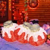 Tangkula Christmas Lighted Lantern Pop-Up Lighted Festive Ball with 80 LED Lights & Support Base Freestanding & Hanging Holiday Lantern with Timer - 4 of 4