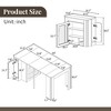 Mshliw Extendable Dining Table with 3 Removable Leaves, Rolling Kitchen Island Table with LE D Li ghting and Storage Cabinet for Dining Room - 2 of 4