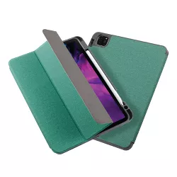 Insten - Soft TPU Tablet Case For iPad Pro 11" 2020, Multifold Stand, Magnetic Cover Auto Sleep/Wake, Pencil Charging, Mint Green