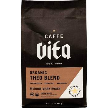 Caffe Vita Organic Theo Bend Medium Roast Whole Bean Coffee - 12oz