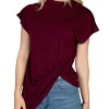 Slickblue Women's Twist Front Batwing Sleeve Tee, Relaxed Fit, Short Sleeve T-Shirt, Casual Style, 4 Colors, Size S-L - 3 of 4
