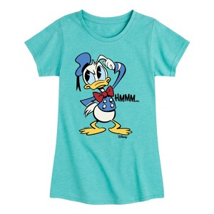 Girls' - Disney - Donald Duck Fitted Short Sleeve Graphic T-Shirt - 1 of 4