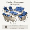 XIZZI OUTDOOR SWIVEL ROCKER SETS: 3-PC Rocker + Modular Sofa & Fire Pit Options - All-Weather Fabric, 8 Color Choices for Patio, Garden, Poolside - 2 of 4