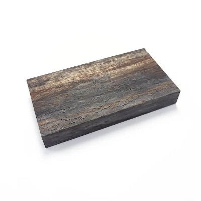 Bronze and Wood Full Length Rectangular Wall Mirror