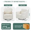 360 Rotation Chenille Fabric Upholstered Leisure Armchair with Lumbar Pillow, Swivel Accent Chair for Living Room - 4 of 4