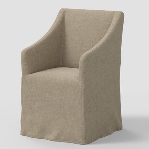 Sloped Arm Slipcovered Dining Chair - Threshold™ - 1 of 4