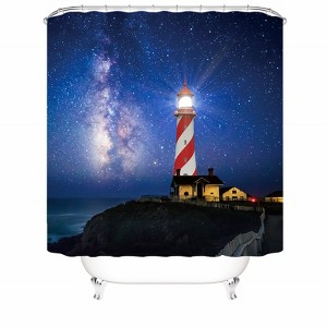 The Lighthouse In The Distance Shower Curtains for Bathroom Waterproof Fabric Bath Curtain Durable Soft Stylish Bathroom Decor 72x72 Inch - 1 of 1