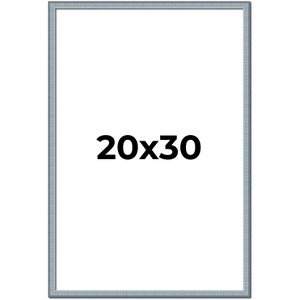 PosterPalooza | Textured Blue Picture Frame - UV Acrylic, Foam Board Backing, Hanging Hardware - 1 of 4