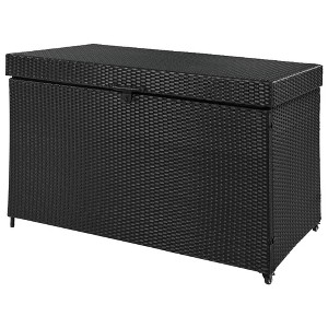 AZL1 Life Concept Utility Storage Bins Outdoor Deck Box with Wheels, for Patio Furniture, Pool Storage and Garden Tools, Black, 58.7"*27.6"*33.5" - 1 of 4