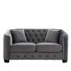 NicBex 59/77 Inch Loveseat,Modern Chesterfield Velvet Loveseat Sofa with Tufted Backrests,Upholstered Couch for Living Room,Bedroom,Lounge - 4 of 4