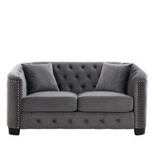 TiramisuBest 81" 3-Seater Oversized Sectional Sofa, Deep Plush Seating with 3 Pillows for Living Room & Bedroom - Ivory - 1 of 4