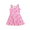 The Pink Picket Fence Suzie Dino Summer Twirl Dress for Girls – Sleeveless Play Dress – Hand-Painted Dinosaur Print - 2 of 4