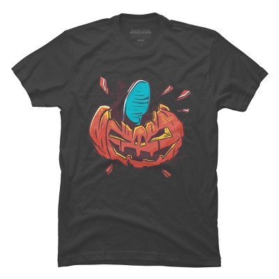 Men's Design By Humans Halloween smashed pumpkin By BlackBerry55 T-Shirt
