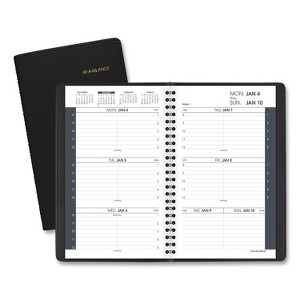 Weekly Block Format Appointment Book Ruled for Hourly Appointments, 8 x 5, Black Cover, 12-Month (Jan to Dec): 2026 - 1 of 4