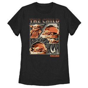 Women's Star Wars The Mandalorian The Child Collage T-Shirt - 1 of 3