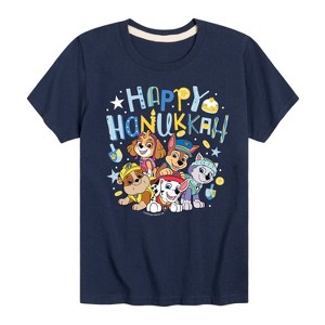 Boys' - Paw Patrol - Happy Hanukkah Short Sleeve Graphic T-Shirt - 1 of 4