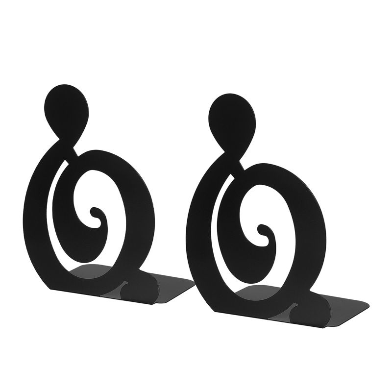 Unique Bargains Musical Note Shaped Metal Support Bookend for Home Office Stationery Storage, 3 of 6