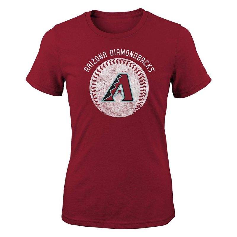 MLB Arizona Diamondbacks Girls&#39; Crew Neck T-Shirt, 1 of 2