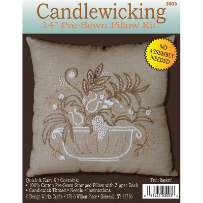 Design Works Candlewicking Kit 14"X14"-Fruit Basket-Stitched In Thread
