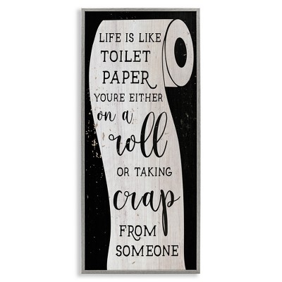 Stupell Industries Like Toilet Paper Funny Bathroom, 13" x 30"