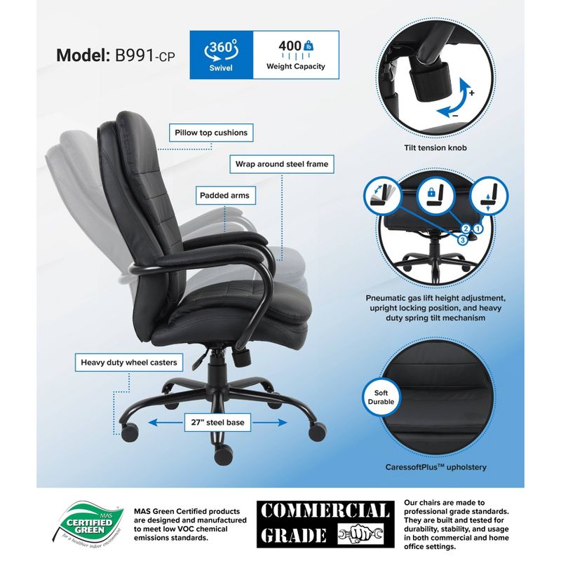 Heavy Duty Executive Chair - Boss Office Products, 6 of 8