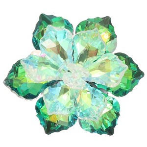 Unique Bargains Women's Rhinestone Sunflower Snowflake Brooch Pin - 1 of 4