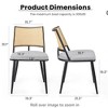 Infurnic Accent Chairs, Modern Upholstered Chairs Set with Sturdy Legs, for Kitchen and Dining Room, 2PCS, Gray, 21.3"*19.3"*31.1" - 4 of 4
